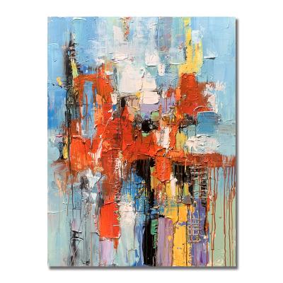 China Hand Painted Wood Framed Canvas Art Abstract Canvas Wall Art Picture for sale