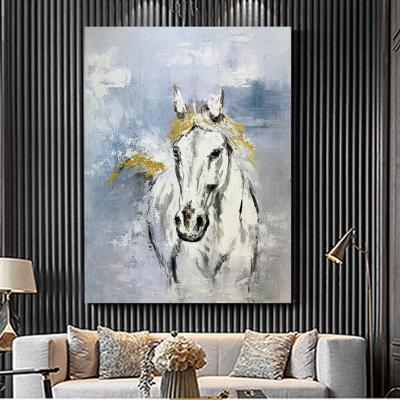 China Modern Home Decorative Hand Painted Wall Art Painting Oil Painting Custom Decorative Modern Horse for sale