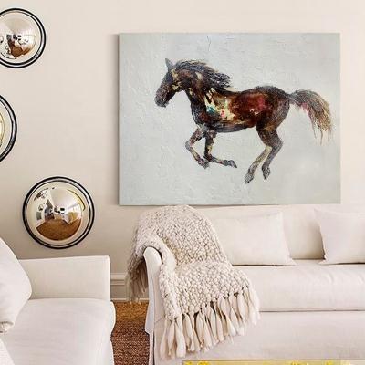 China Modern Popular Painting Horse Art Manufacturer Running Landscape Decoration Painting Luxurious Home Designed By Handmade for sale