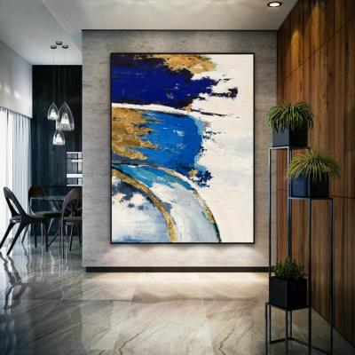 China Wholesale 100% Large Modern Handmade Modern Interior Decorative Framed Abstract Oil Paintings For Home Wall Decoration Art for sale