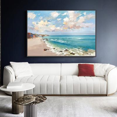 China Modern Natural Wall Art Seascape Canvas Landscape Oil Painting For Living Room Home High Quality Modern for sale