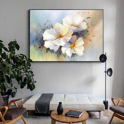 China Classic Hand Painted Colorful Flower Oil Painting On Canvas Wall Art Decoration Cuadros for sale