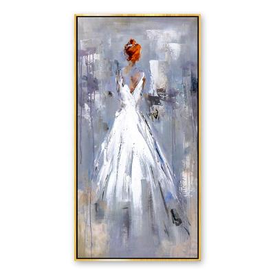 China Customized Modern Abstract Clothing Canvas Wall Art Customized Hand Painted Oil Painting Canvas Wall Art Decor for sale