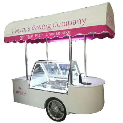 China Snack Factory Factory Supply Ice Cream Popsicle Hard Mobile Car Gelato Ice Cream Cart 12 Grid Outdoor Snack Cart for sale