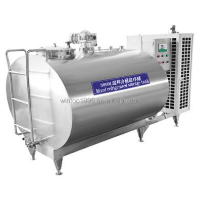 China 3000L Refrigerated Milk Tank Mixing Refrigerated Mixing Tank Gelato Ice Cream Raw Material Pre Cooling Equipment for sale