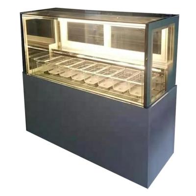 China Ice Cream Display Cabinet Popsicle Dessert Display Cabinet Supermarket Factory Supply 8 Trays for sale