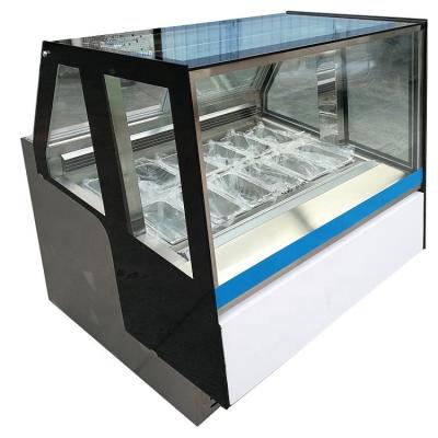 China Single-temperature Commercial 12 Trays Ice Cream Display Cabinet Italy Popsicle Dessert Freezer for sale