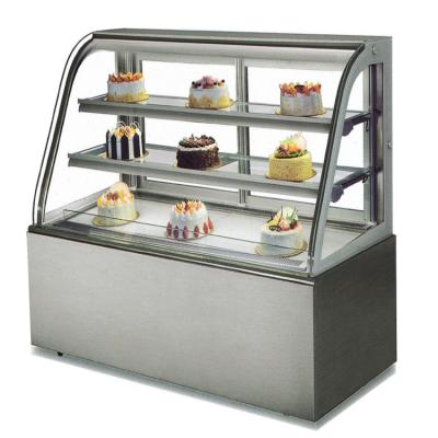 China Three Tier Supermarket 1.2m Arc Cake Showcase Chocolate Refrigerator Sandwich Showcase for sale