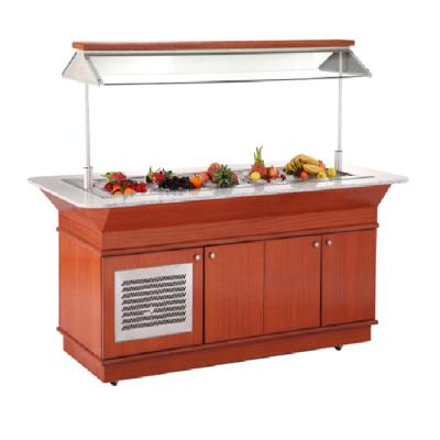 China Supermarket.etc Manufacturers Supply Buffay Cool Wooden Salad Display Stand Seafood Cooling Table for sale