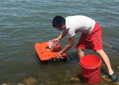 China El poder de batería anaranjado de litio del barco del cebo del catamarán y el plástico del ABS mecanografían en venta