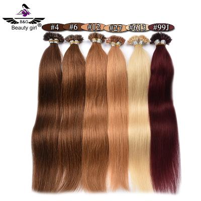 China No Reject Plastic Bags Packaging For Real Ombre U Tip Cheap Natural Nail Mago Hair Extensions for sale