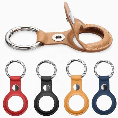 China Portable Anti-drop Protective Leather Case For Apple Airtags Cover Device For Apple Tracker Dog Pet Anti-lost Device Key Chain for sale