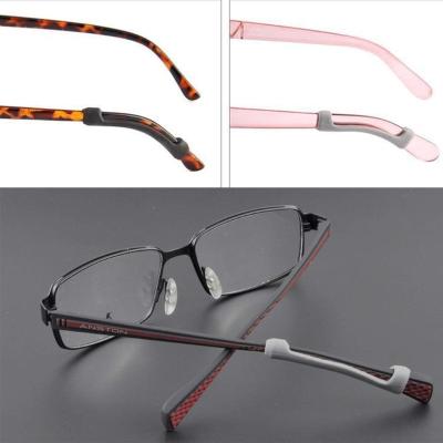 China Glass frame temple tips anti slack high quality anti slip silicone ear hook temple tip holder transparent glass eye accessories for sale