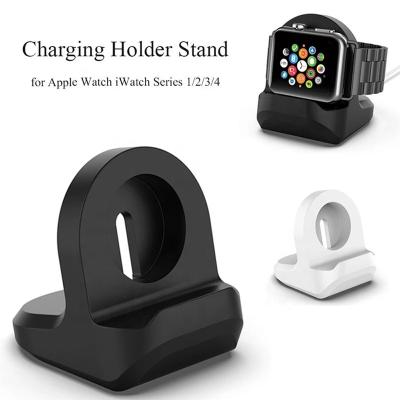 China PORTABLE Silicone Charger Stand For Apple Watch Serie 7 6 5 4 3 2 1 Applewatch Iwatch SE Dock Dock Charging Holder Desk Accessories for sale