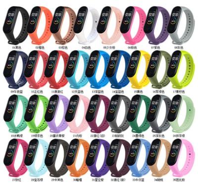 China Customized Style Silicone Wristband For Xiaomi MI Band 6 5 4 MI Band 5 3 Sport Wristband Replacement 6 Band4 For MI Band 3 Watchband for sale