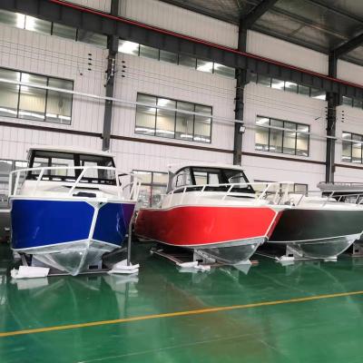 China Small Outdoor Aluminum Aluminum Boat Lovers 22.5ft/6.85m Angler Fishing Boat With Motor for sale