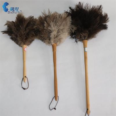 China New Factory Price Sustainable Popular Good Quality Bamboo Handle Household Eco-friendly Soft Anti-Static And Reusable Ostrich Feather Cloth for sale