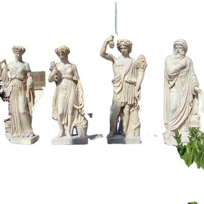 China Europe Customized Female Statue Four Seasons Goddness Garden Art Sculpture Hot Sale Antique Marble Carving Statue for sale