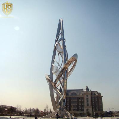 China Large modern metal sculpture stainless steel sculpture abstract garden decoration abstract statue for square for sale