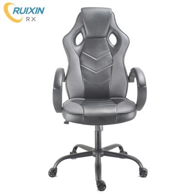 China Office Task Chair Adjustable Back Office Swivel Leather Chair Black Executive Chair (Height) for sale