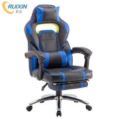 China Modern Leather Racing Gaming Chair (Height)Adjustable Wooden Recliner Chair With Leg Rest for sale