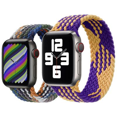 China Luxury Nylon Braided Apple Braided Loop Smart Watch Band Strap For Apple Watch Band Designer For Apple Watch Series 8 Nylon SE 7 Ultra for sale