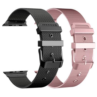 China Luxury Custom Mesh Milanese Stainless Steel Band For Apple Watch 7 Ultra 8 Series For Apple Watch Metal Strap Steel Bracelet Watch Band for sale