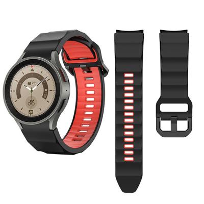 China New Luxury Soft Wristwatch 20mm 22mm Silicone Band Smart Watch Band For Samsung Galaxy Watch 4 Strap for sale