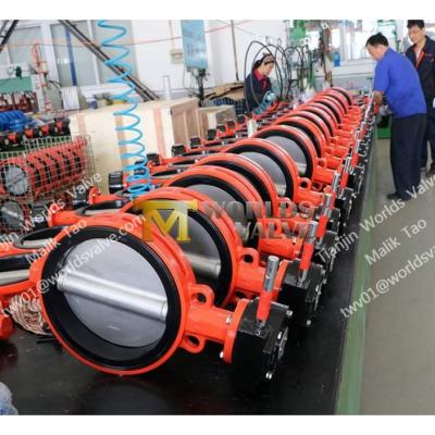 China general dn150 carbon steel wcb wafer butterfly valve for sale