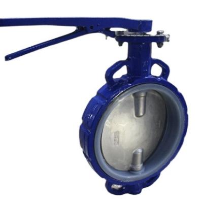 China General Food Grade Cast Steel Pneumatic Wafer Dust Butterfly Valve for sale