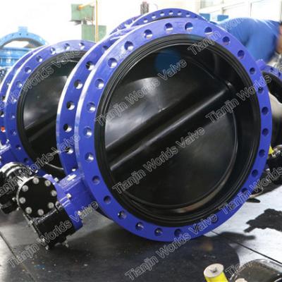 China General 6 Inch Motorized Double Flange Transformer Butterfly Valve for sale