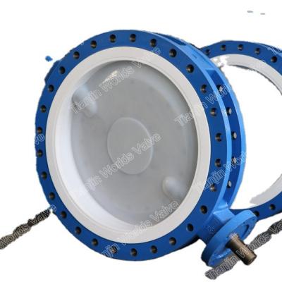 China Double worm drive general u-type flanged butterfly valve pn10 for sale