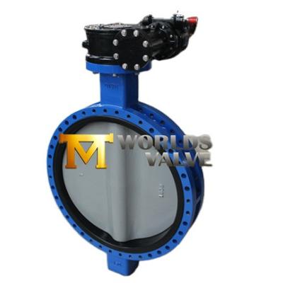 China General manual flanged butterfly valve of ggg50 body and double disc for sale