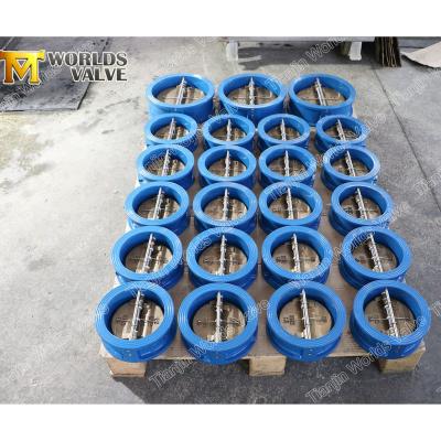 China General China Cast Iron Wafer Flange Double Duplex Check Valve for sale