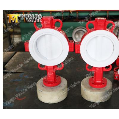 China Factory general handle wafer canopy damper ptfe butterfly valve for sale