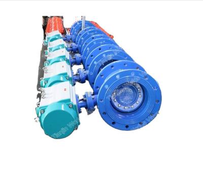 China General Flow Direction Oil Eccentric Motorized Butterfly Valve for sale