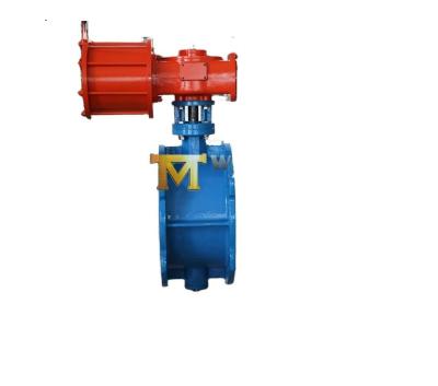 China General Malleable Iron Actuator Rubber Lined Electric Eccentric Butterfly Valves for sale