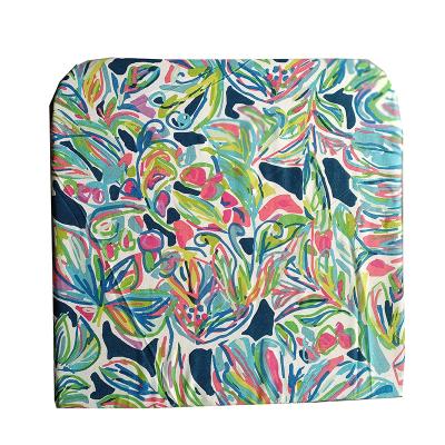 China Viable Home Outdoor Garden Windows Chair Pad Square Lounge Seat Pillow Cushion With Flower Print for sale