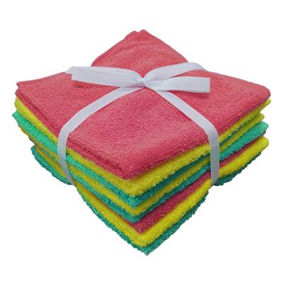 China Wholesale High Quality Multicolor 100% Cotton Child Safe Washcloth For Baby With 8pcs Package for sale