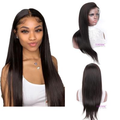 China Wholesale Natural Straight 13*4 And 5*5 Hd Swiss Lace Frontal Wig Human Hair Brazilian Straight Wigs For Black Women for sale