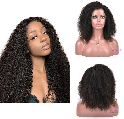 China YVONNE Kinky Curly 13*4 and 5*5 Density Extra HD Lace Frontal Wig Brazilian Kinky Curly Hair Wigs For Black Women for sale