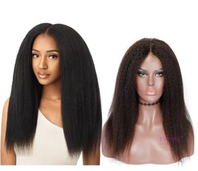 China YVONNE Curly Straight Hair Supply Wig YVONNE Lace Front Wigs Brazilian Curly Straight Hair 13x4 Front Human Hair Wigs For Black Women for sale