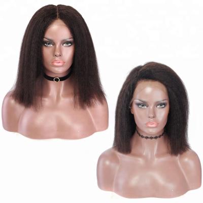 China Curly Straight Hair Short Lead Lace Front Wig for sale