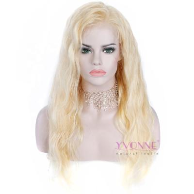 China Body Wave Yvonne Blonde Virgin Human Hair Body Wave 613 Transparent Lace Wig For Women for sale