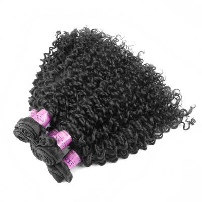 China Yvonne Brazilian Malaysian Curly Unprocessed Virgin Human Hair Extensions Soft Hair Weave Natural Hair Bundles For Woman for sale