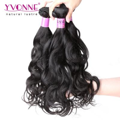 China YVONNE Premium Virgin Grade Natural Wave Natural Virgin Hair 100% Real Human HairCuticle Aligned Hair Bundles Weave for sale