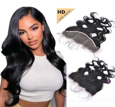 China Soft and breathable HD lace. Yvonne 13x4 Body Wave HD Lace Frontal Closure 100% Virgin Hair Brazilian Black Hair Transparent Swiss For Black Women for sale