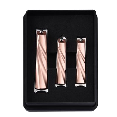 China Professional Nail Tools Wellflyer NC-264 Stainless Steel 3 Packs Multicolor Premium Toenail And Toenail Clipper Cutters Nail Clippers Set for sale