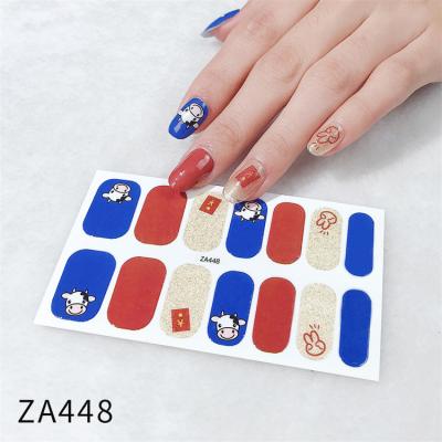 China For Decoration Wellflyer NAST-002-8 Series Luxury Nails Art Adhesive Stickers With Simple Beauty Patterns, Nail Decoration For Women Girls Kids for sale