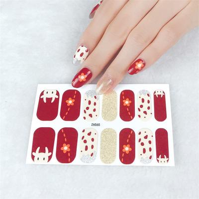 China For Decoration Wellflyer NAST-002-4 Series Luxury Nails Art Adhesive Stickers With Simple Beauty Patterns, Nail Decoration For Women Girls Kids for sale